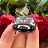 Laser Engraved Pipe Cut Brushed Finish 6MM 8MM Tungsten Wedding Men Women Rings