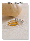 18K Gold Plated Exquisite Stainless Steel AAA Cubic Zirconia Diamonds Stylish Ring