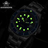 Top Brand New Blue/Green Ceramic Bezel Diving 200m Luminous 41mm Automatic Date Diver Quartz Wristwatch - ideal Gift