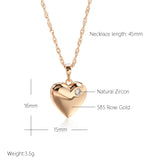 14K Gold Filled New Love Heart With AAA  Zircon Diamond Fashion Pendant And Necklace