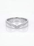 Fashion Round VVS1 D Colour Moissanite Diamond V-shaped Rings Fine Jewellery