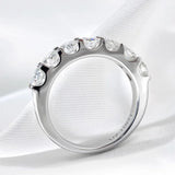 Sparkling VVS1 D Colour 3/4mm Moissanite Diamonds Stackable Eternity Silver Ring