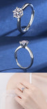 Fabulous 100% Real Moissanite Ring D VVS1 Adjustable Size S925 Sliver GRA Certificate Wedding Rings for Women
