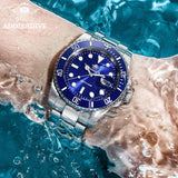 Classic Watch with Ceramic Bezel 200m Water Resistant Casual Quartz Watch