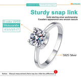 GRA Certified 0.5-3CT  D Color Moissanite Diamonds Women Wedding Engagement Rings, Sterling Silver Fine Jewellery