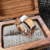 High Quality Beveled Edges Flat Polished 6/8MM Men Women Tungsten Carbide Rings