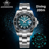 Divers Ceramic Bezel AR Coated Glass Luminous 200m Waterproof Steel Quartz Watch