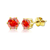 Fabulous Moissanite Diamonds 925 Silver 18K Plated Stud Earrings for Men Women