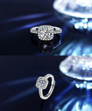 Excellent D Colour VVS1 Moissanite Ring 925 Silver Plating Jewelry Wedding Rings with GRA Certificate for Women