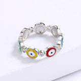 Fashion Colourful Enamel Handmade Enamel Epoxy Ring