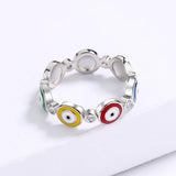 Fashion Colourful Enamel Handmade Enamel Epoxy Ring