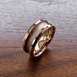 Groove Beveled Polished Finish 4/6/8mm Tungsten Carbide Engagement Rings