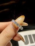Amazing vvs1 D Colour 1.5CT Moissanite Eternity Rings Luxury Fine Jewellery