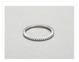 Top Quality Classic Sterling Silver Simple Stackable AAAA Lab Created Diamonds Ring