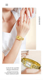 Elegant Women's Watch - Top Fashion Business Waterproof Stainless Steel Zircon Diamonds Luxury Quartz Watches