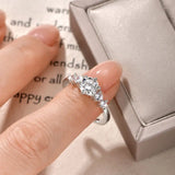 Elegant VVS1  D Colur 1.0CT 6.5MM D Moissanite Diamond Rings Exquisite Jewellery