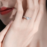 Excellent 0.3-3CT VVS1 D Colour Moissanite Diamonds Solitaire Wedding Silver Ring