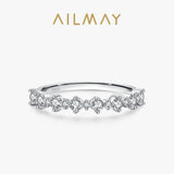 Dazzling Round-Cut AAAA Lab Created Diamonds 925 Silver Stackable Rings