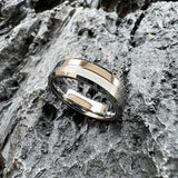 Brushed Polished Design Grooved Beveled Classic 6MM 8MM Tungsten Wedding Rings