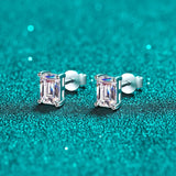 Luxury 0.5-3 Carats Cushion Marquise Oval Moissanite Diamonds Silver Stud Earrings