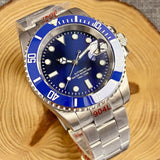 PT5000 Stainless Steel Sapphire Crystal Rotating Bezel Luminous Mechanical Watch