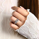 New Fashion Design Moissanite Diamonds Rings. Irregular Line, Fashionable, Luxurious S925 Sterling Silver Jewellery