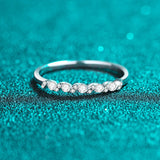 Delicate D Colour VVS1 Moissanite Diamonds 925 Sterling Silver Engagement Ring