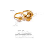 18K Gold Plated Stainless Steel Creative Individualistic Fashionable Ring
