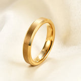 Brushed Silver Black Gold Colour 4/6/8/mm Tungsten Carbide Engagement Rings