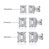 Superb Rectangle Cut 5*7mm 1 Carat D Colour Moissanite Diamonds Earrings - Sterling Silver for Women Fine Jewellery - The Jewellery Supermarket