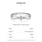 Pleasing Geometric Crossed Line AAAA Lab Created Diamonds 925 Silver Ring