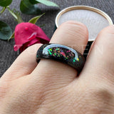 New Arrival 8MM Colorful Opal Fragments Inlay Domed Polished ShinyTungsten Carbide Ring for Men Women - The Jewellery Supermarket