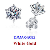 Dazzling 0.5-3ct Moissanite Diamond Sterling Silver Stud Earrings for Women Men