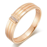 Adorable 14K Filled Gold AAA Cubic Zirconia Diamonds Unisex Luxury Ring