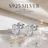 Our Choice 3EX Cut 0.5-2ct Moissanite Diamond D Colour VVS1 Stud Earrings