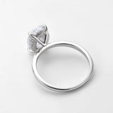 Superb 1-3CT Oval Cut VVS1 D Colour Moissanite Diamond Silver Solitaire Wedding Ring