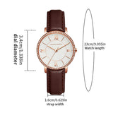 New Elegant Luxury Zircon Diamonds Quartz Movement 34mm Stainless Steel Mesh Leather Strap Casual Fashion Wristwatch