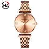 New Elegant Leisure Watch Top Brand Japanese Movement Stainless Steel Fashion Roman Scale Women's Quartz Watches