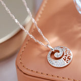 Luxury 14K Filled Rose Gold AAA Zircon Diamonds Circle Hollow Pendant Necklace For Women - Fine Daily Party Jewellery