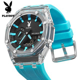 Top Brand Luxury Sports Waterproof Electronic Mens Watches - Rubber Strap Casual Mens Wristwatch - The Jewellery Supermarket