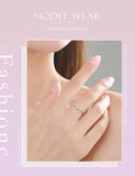 Staggered Line Real 925 Sterling Silver AAAA Lab Created Diamond Stackable Ring