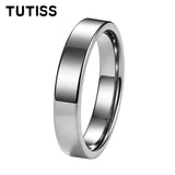 Classic Flat Top High Polished 4mm Multicolour Tungsten Carbide Wedding Rings