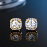 Classic D Colour VVS1 Moissanite Diamonds Stud Silver Earrings or Men and Women