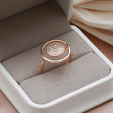 AAA Zircon Diamonds Full Paved 14K Filled Gold Unique Luxury Design Ring