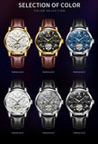 Luxury Brand Fashion Automatic Mens Watches Leather Strap Business Waterproof Original Mechanical Wristwatches