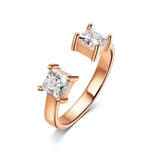 New Design 1 Carat Princess Cut VVS1 D Colour Moissanite Silver Engagement Ring