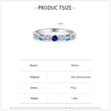 Sparkling Multicolour AAAA Lab Created Diamonds 925 Sterling Silver Ring