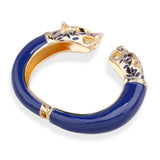 New Unique Design Luxury Enameled Colorful Wolf Bangle Statement Cuff Bracelet - Fashion Jewellery for Women - The Jewellery Supermarket