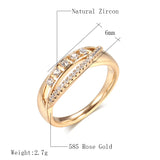 Trendy High Quality AAA Zircon Diamonds 14K Filled Rose Gold Rings For Women - Luxury Party Fine Jewellery