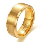Brushed Silver Black Gold Colour 4/6/8/mm Tungsten Carbide Engagement Rings